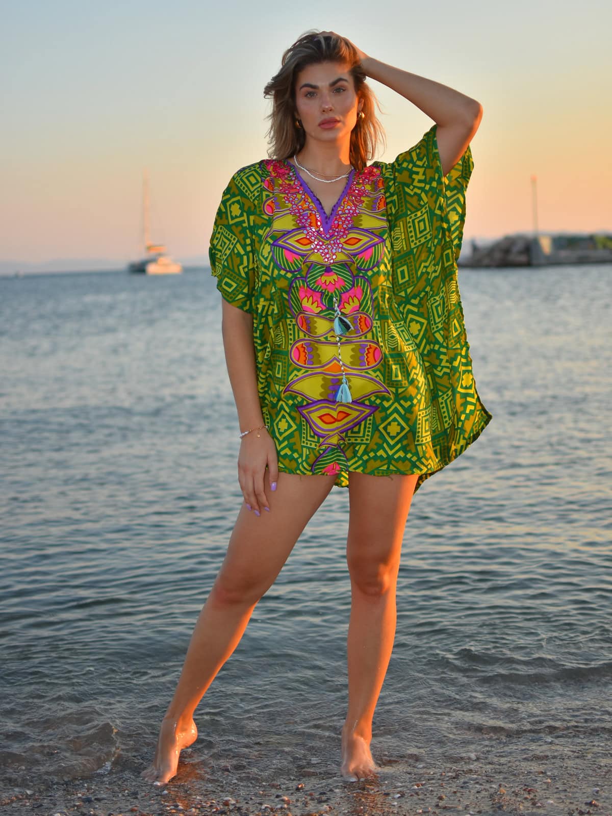 Καφτάνι Ινδικής Τέχνης – 100% Βαμβακερό – 100-03